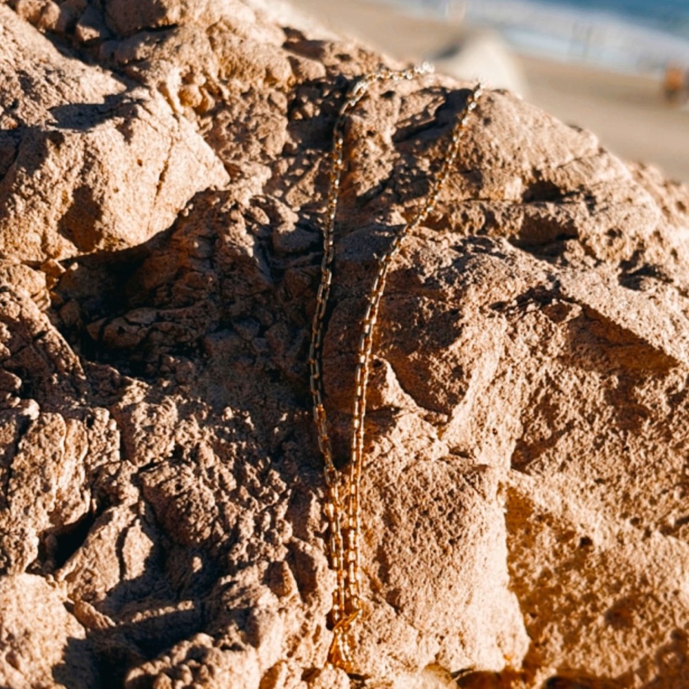 14k Yellow Gold Knife Edge Cable Link Chain